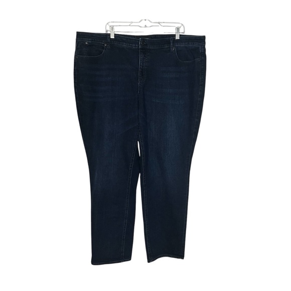 Talbots Flawless Five-Pocket Jeans Straight Leg Size 24W Dark Wash - Picture 1 of 8